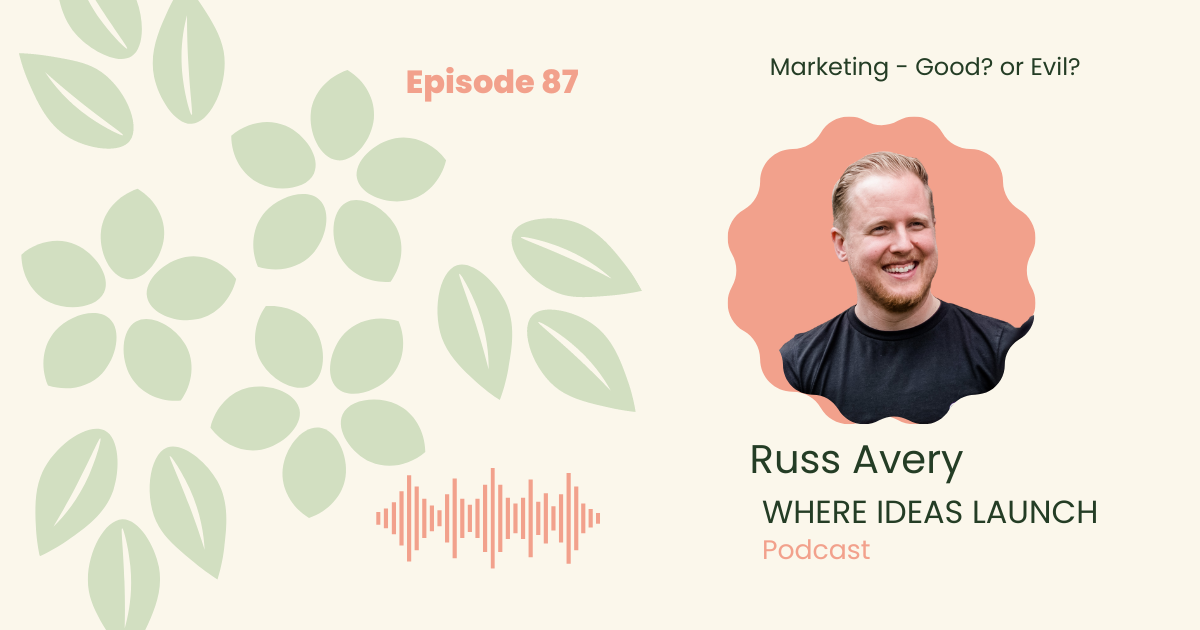 A man smiling, in the inset of a communication about the podcast Where Ideas Launch